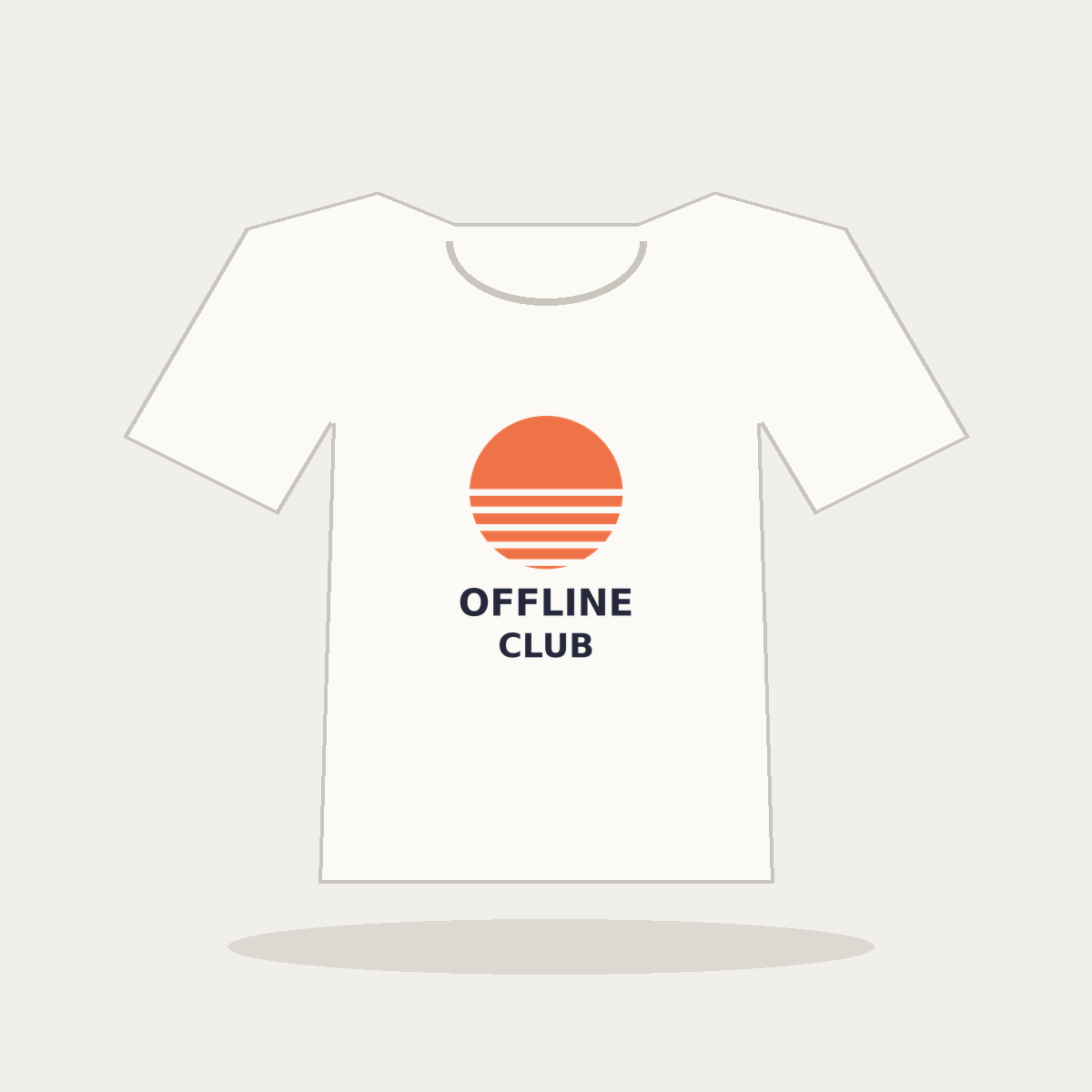 Flat T-shirt preview with the sample design